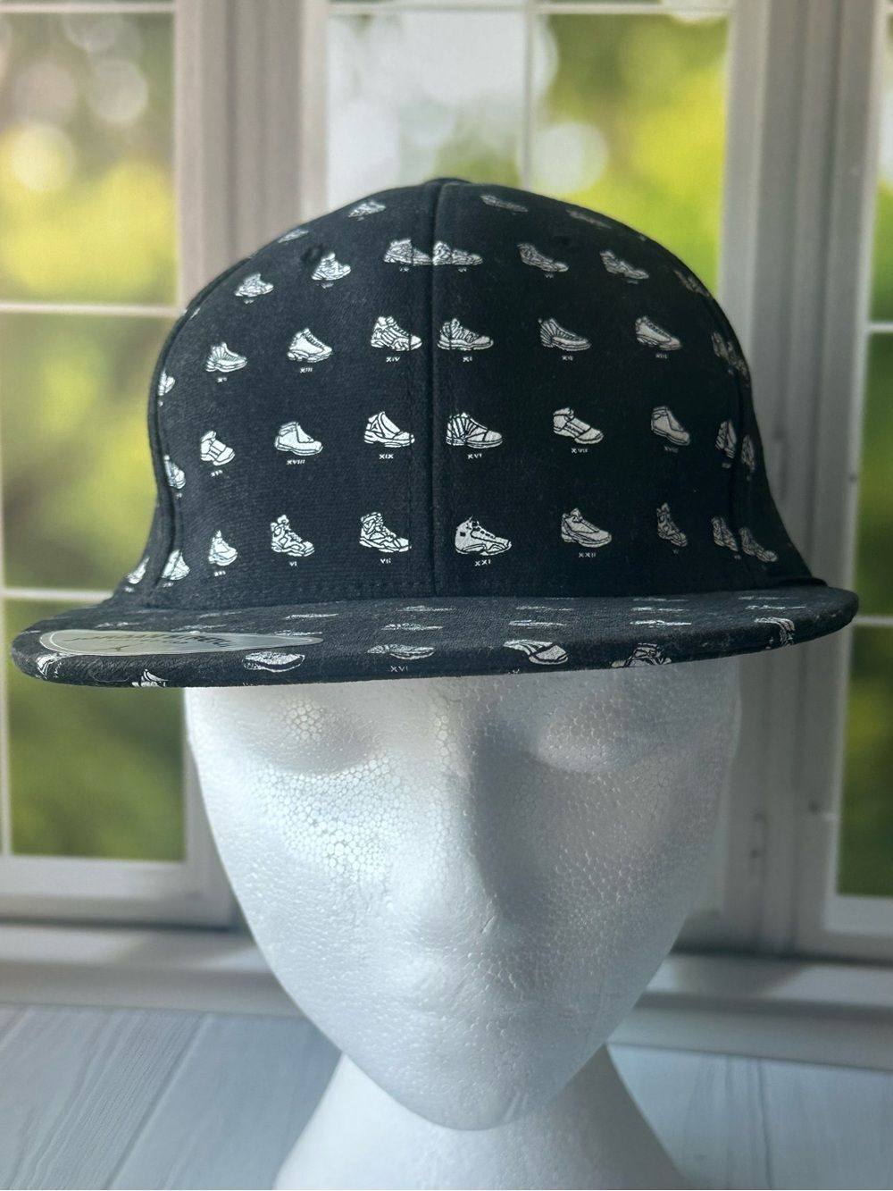 Vintage 2006 Jordan AF1 Fusion Project All Over Print Fitted Hat L/XL